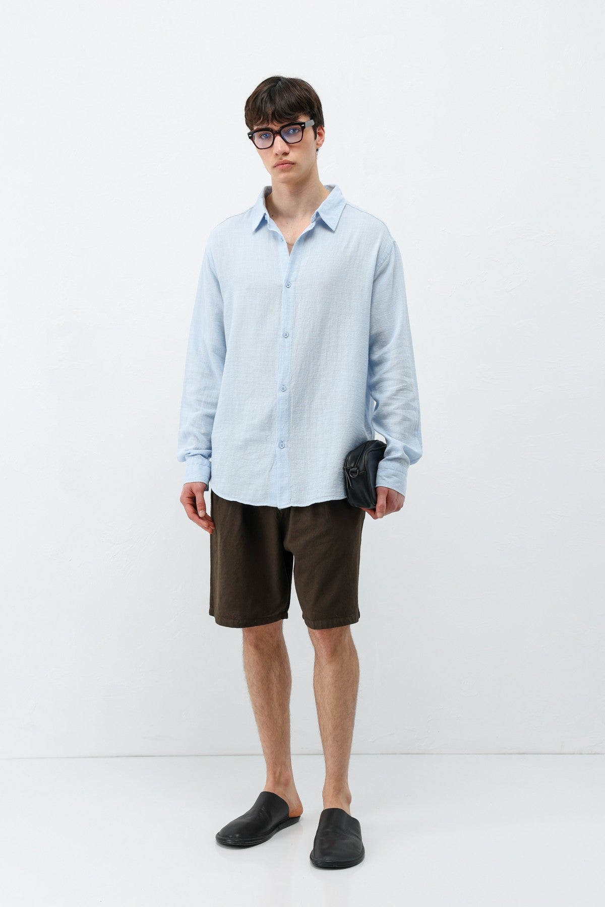 Basic Keten Oversize Gömlek