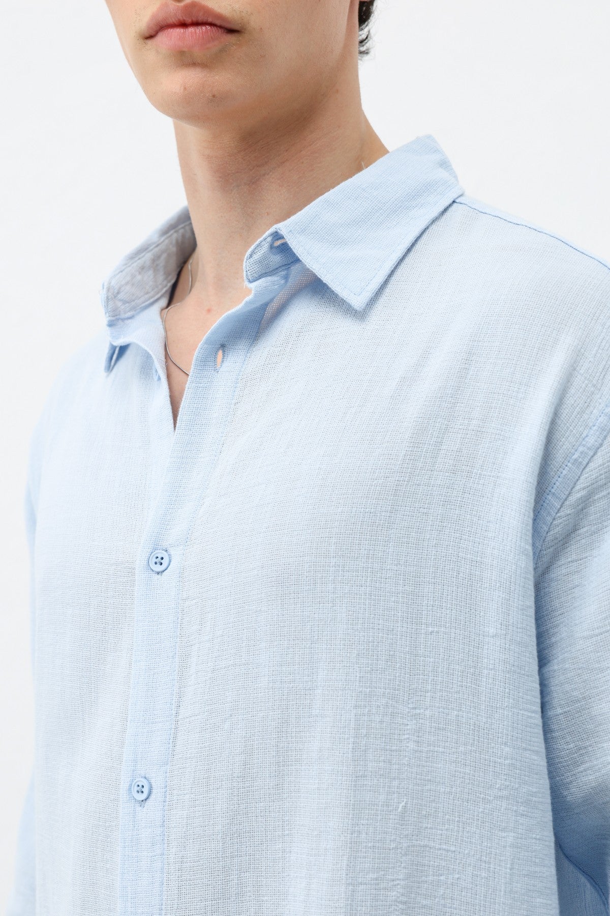 Basic Keten Oversize Gömlek
