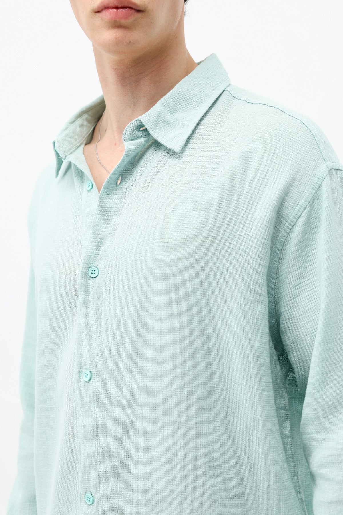 Basic Keten Oversize Gömlek