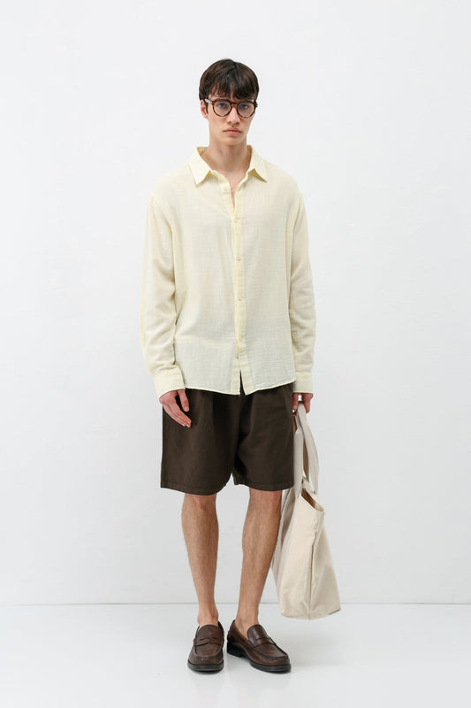 Basic Keten Oversize Gömlek