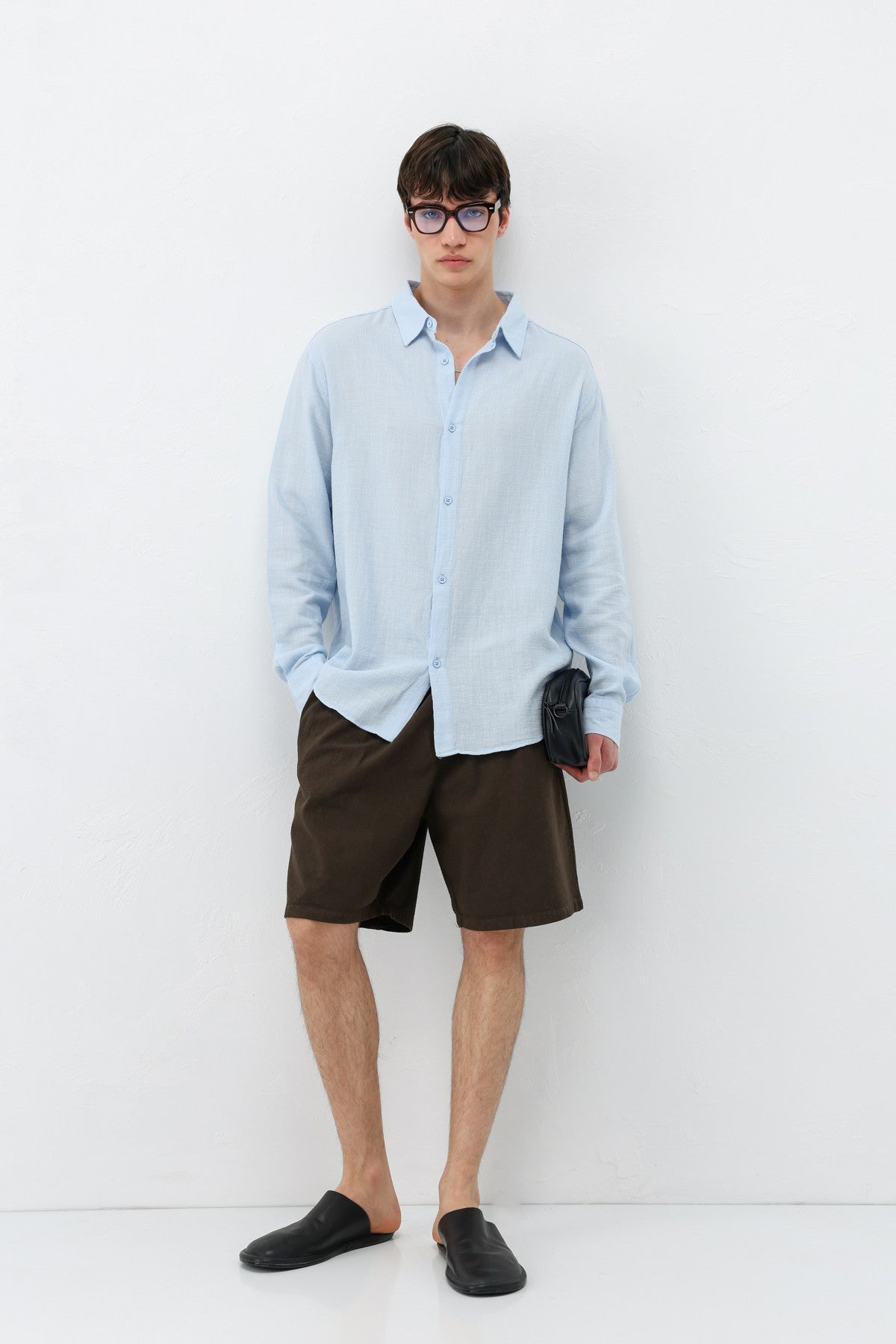 Basic Keten Oversize Gömlek