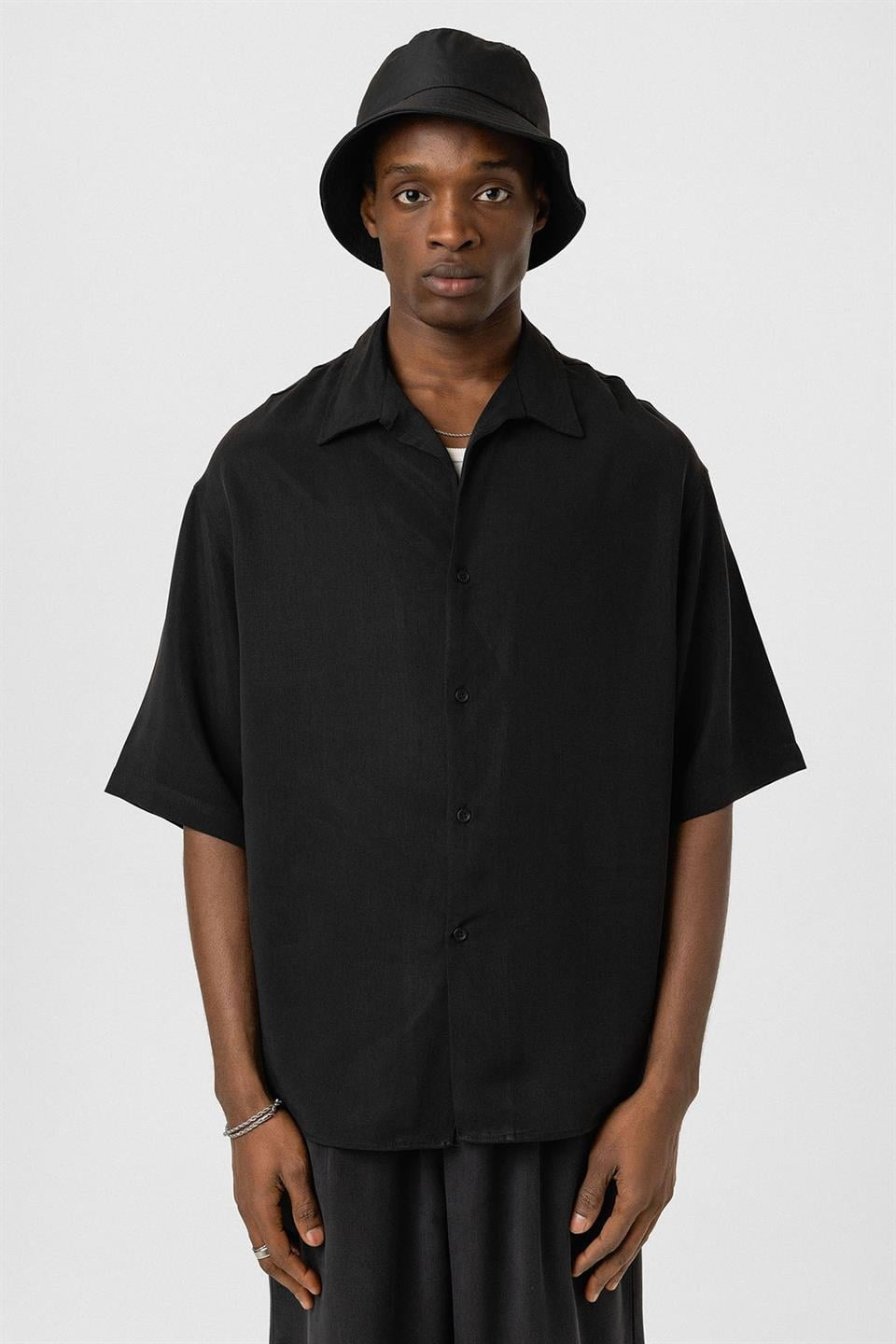 Oversize Lyocell Kumaş Gömlek