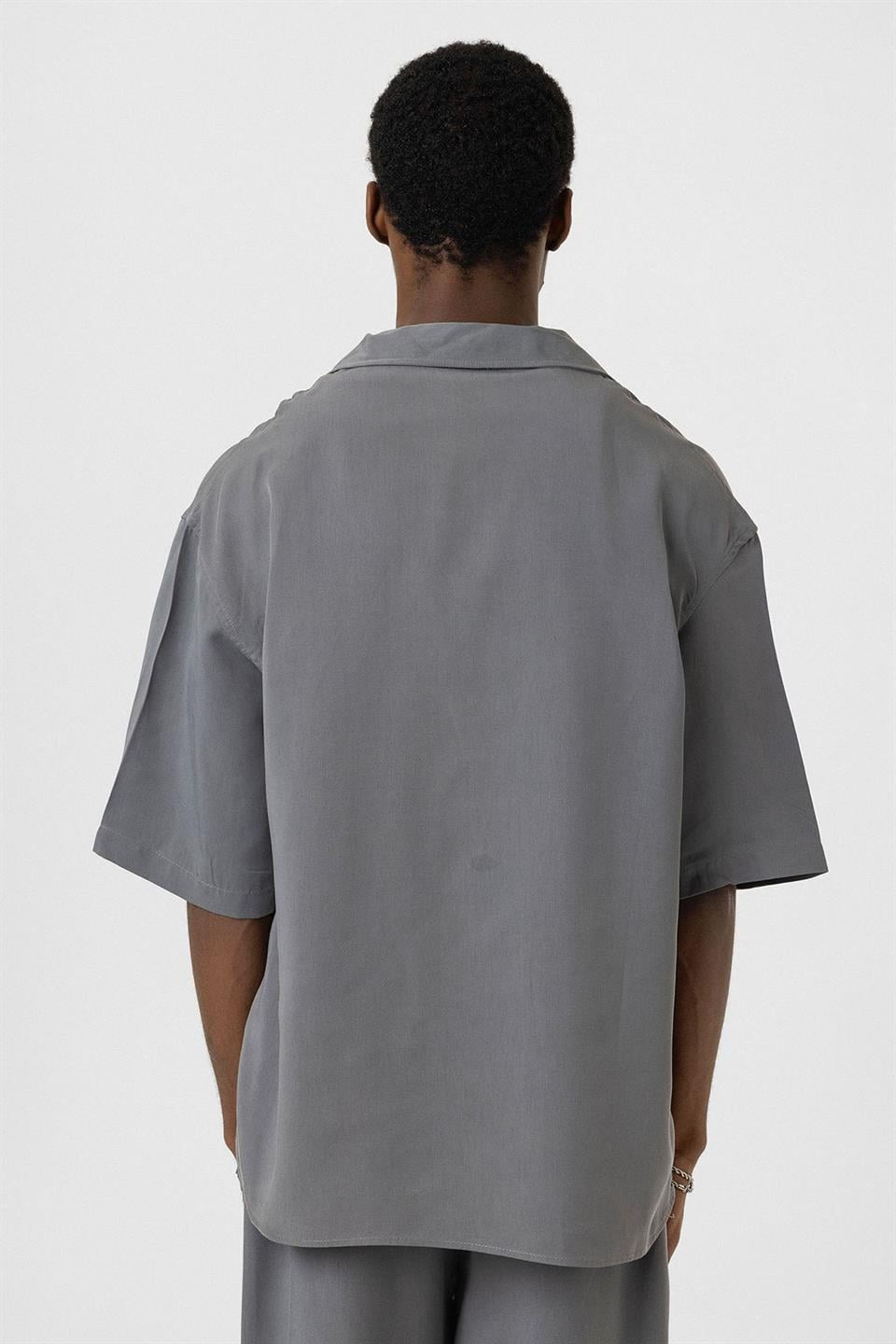 Oversize Lyocell Kumaş Gömlek