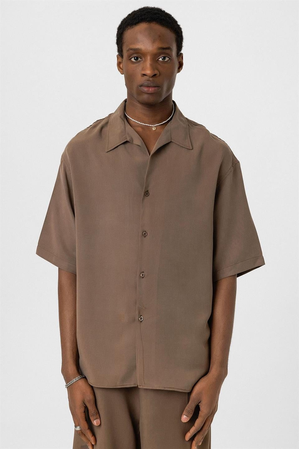 Oversize Lyocell Kumaş Gömlek