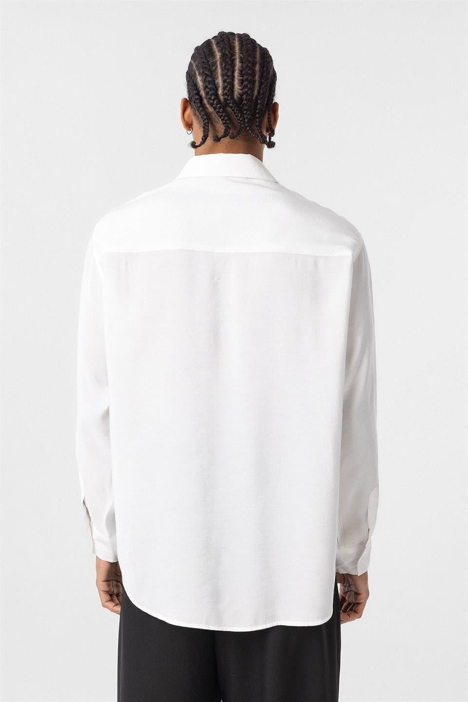 Oversize Modal Kumaş Gömlek