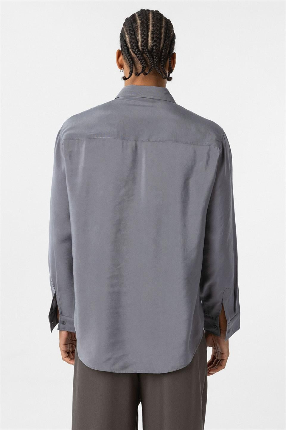 Oversize Modal Kumaş Gömlek