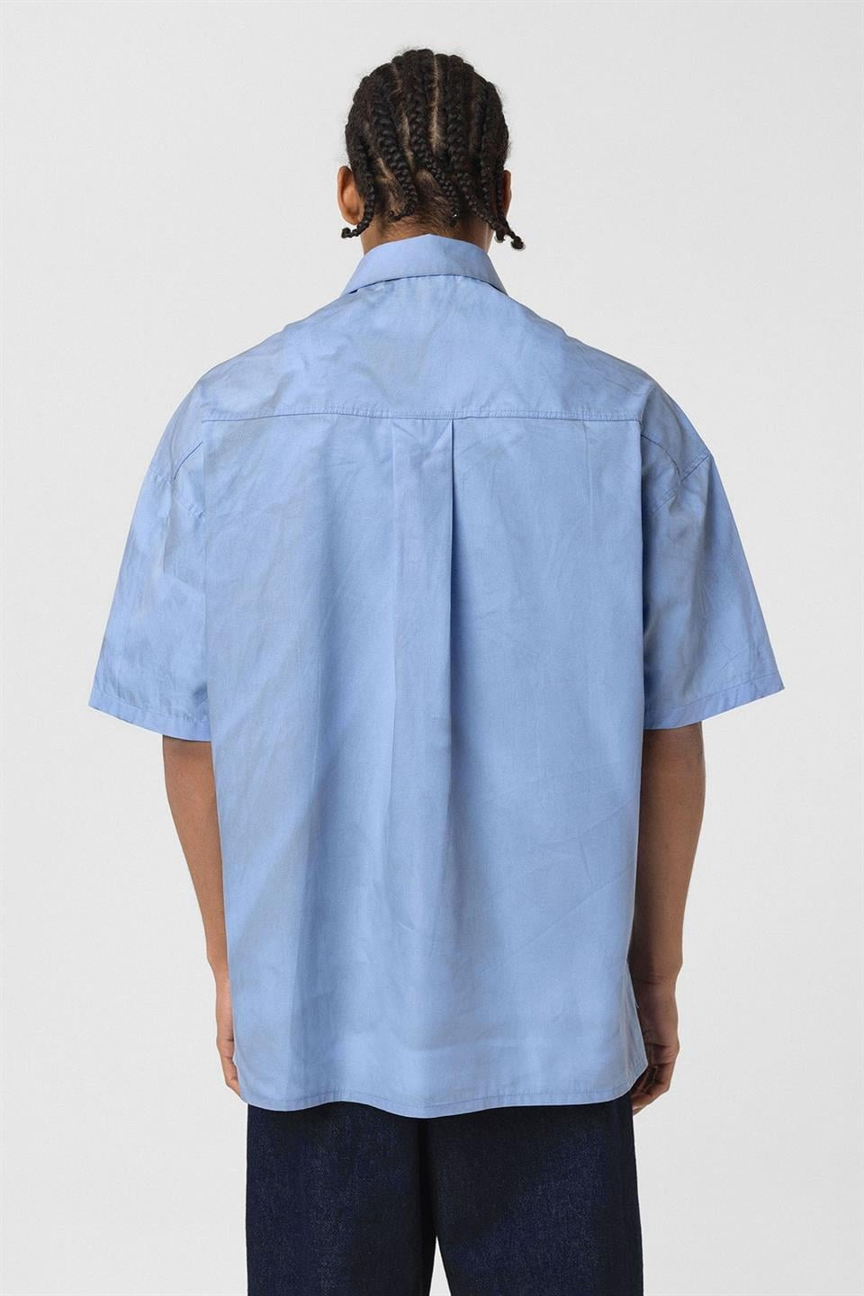 Oversize Yıkamalı Poplin Gömlek