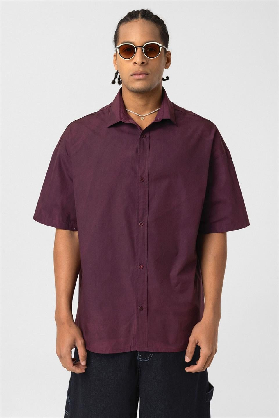 Oversize Yıkamalı Poplin Gömlek