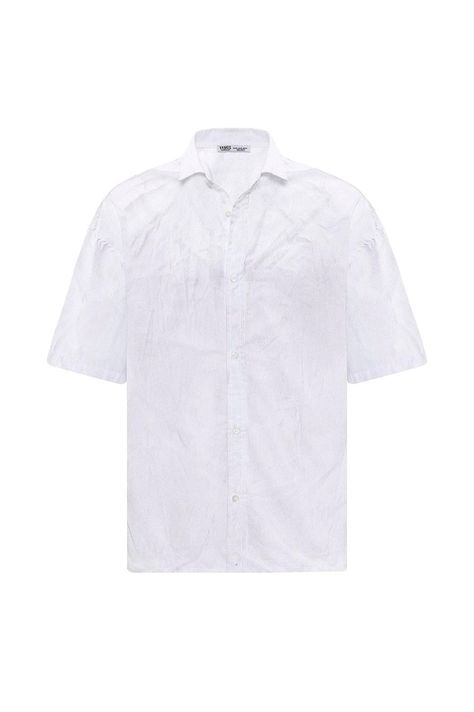 Oversize Yıkamalı Poplin Gömlek