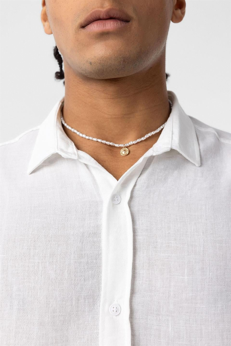 Basic Oversize Uzun Kol Keten Görünümlü Gömlek