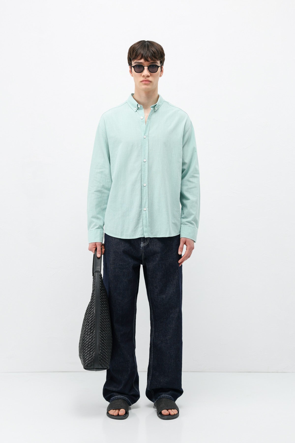 Basic Oversize Pamuk Keten Gömlek