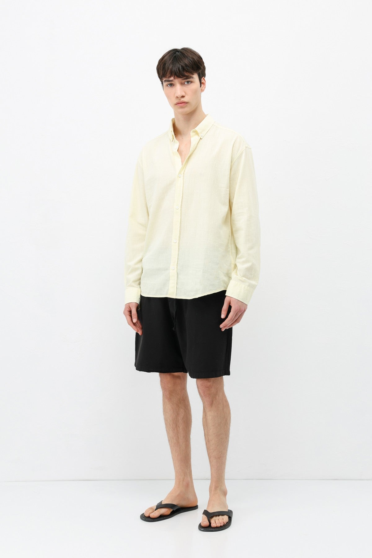 Basic Oversize Pamuk Keten Gömlek