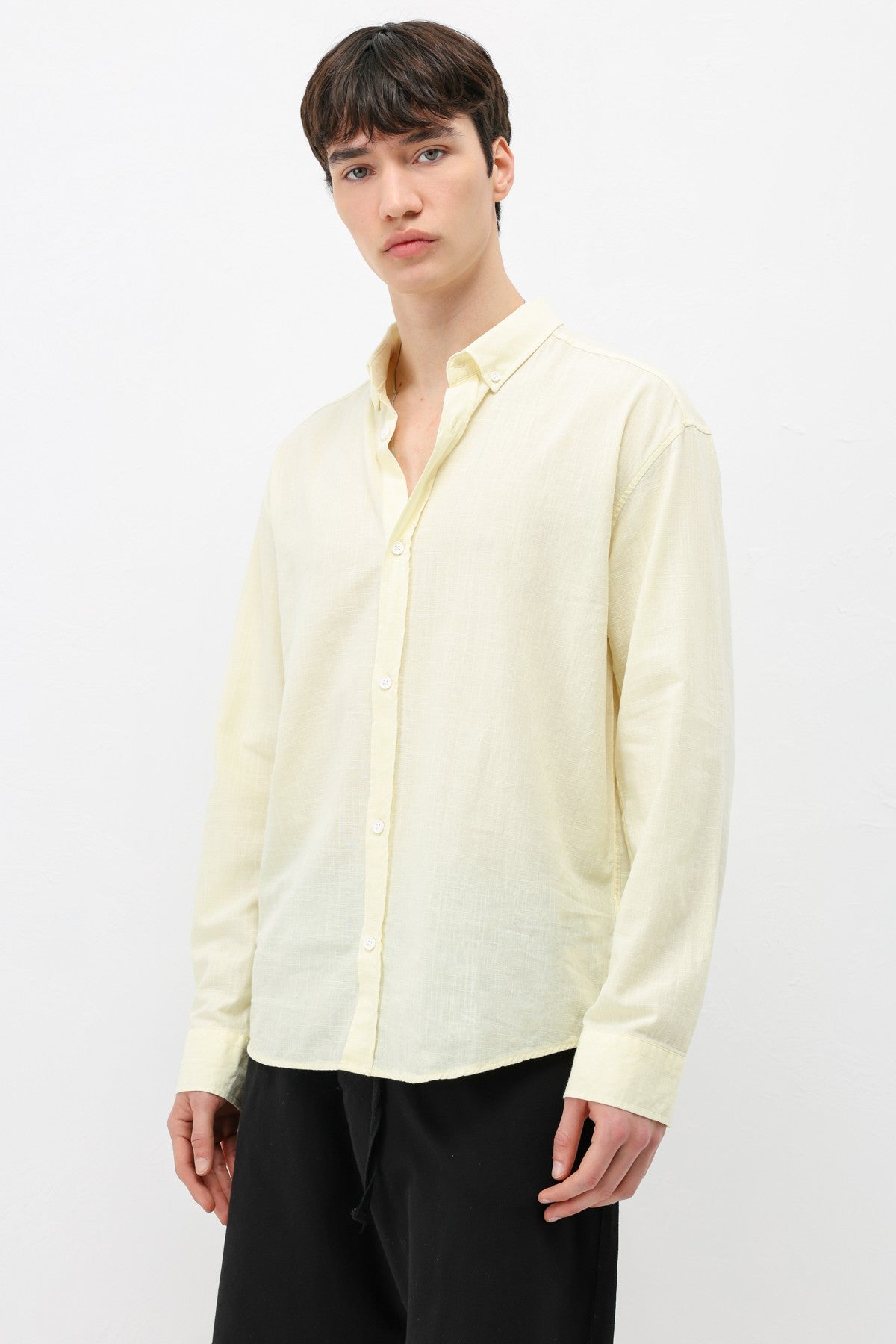 Basic Oversize Pamuk Keten Gömlek