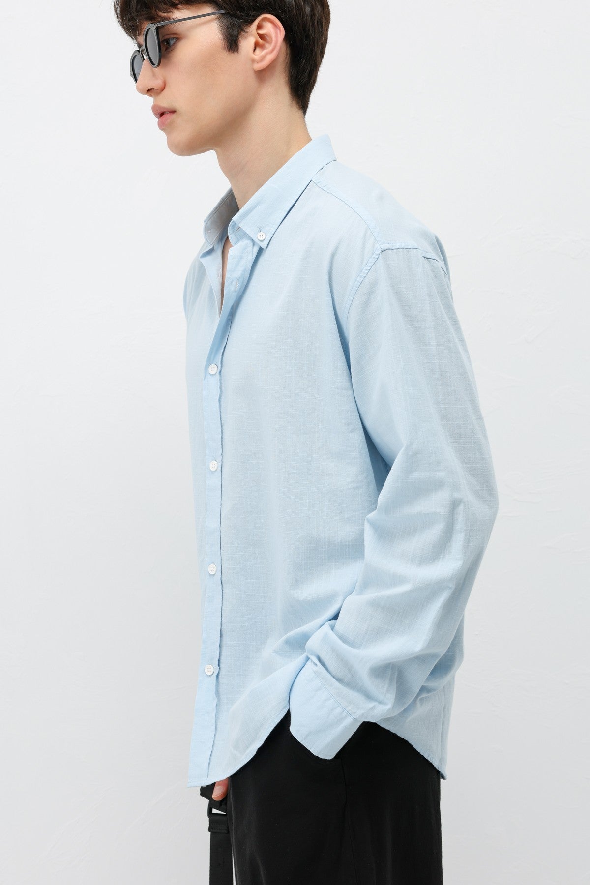 Basic Oversize Pamuk Keten Gömlek