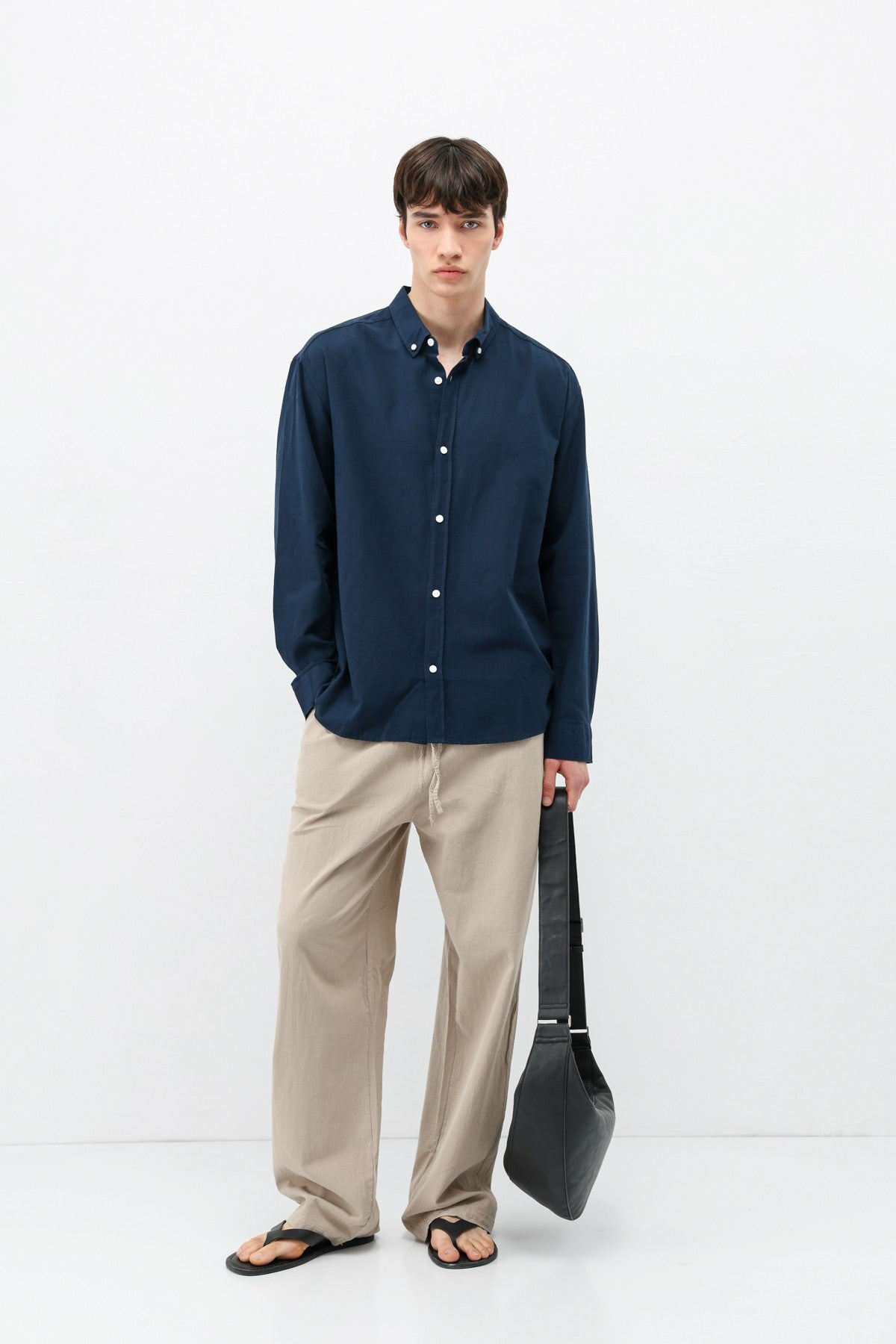 Basic Oversize Pamuk Keten Gömlek