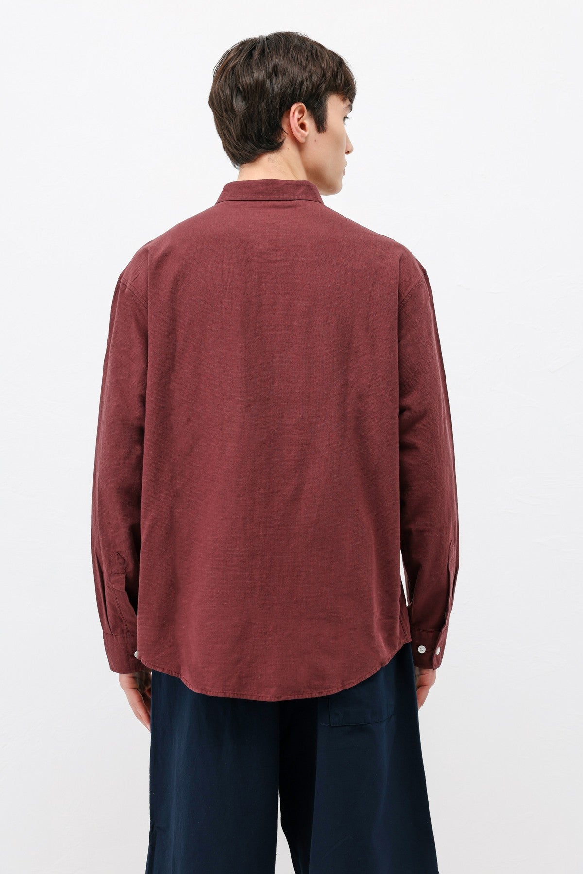 Basic Oversize Pamuk Keten Gömlek