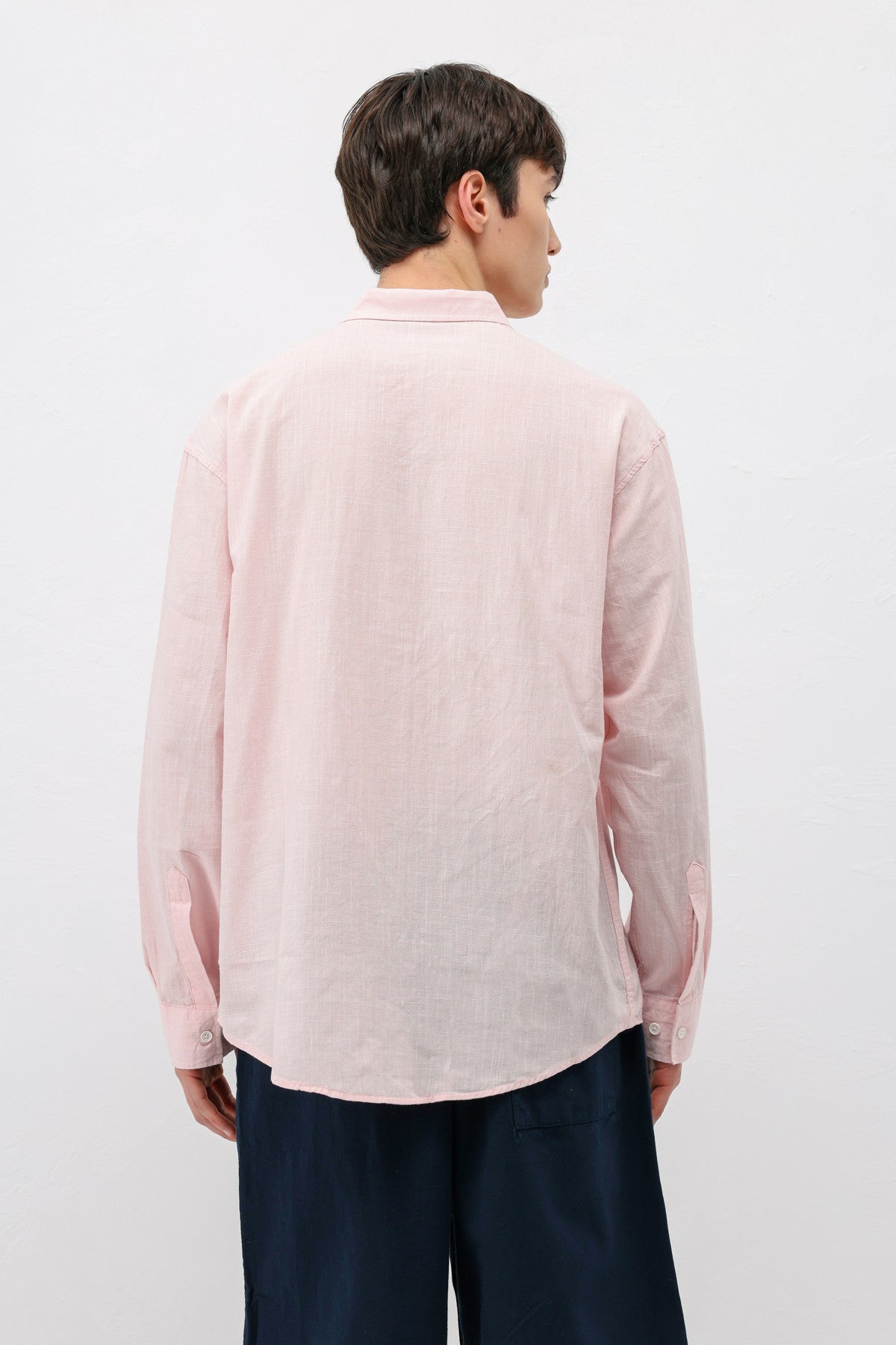 Basic Oversize Pamuk Keten Gömlek