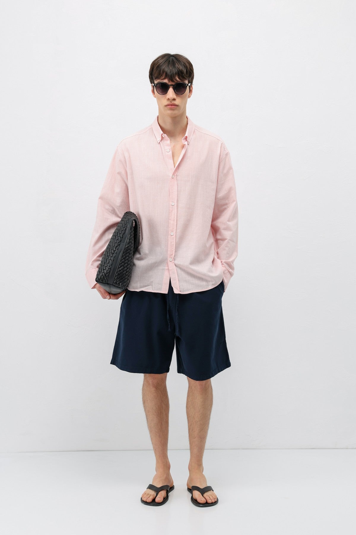 Basic Oversize Pamuk Keten Gömlek