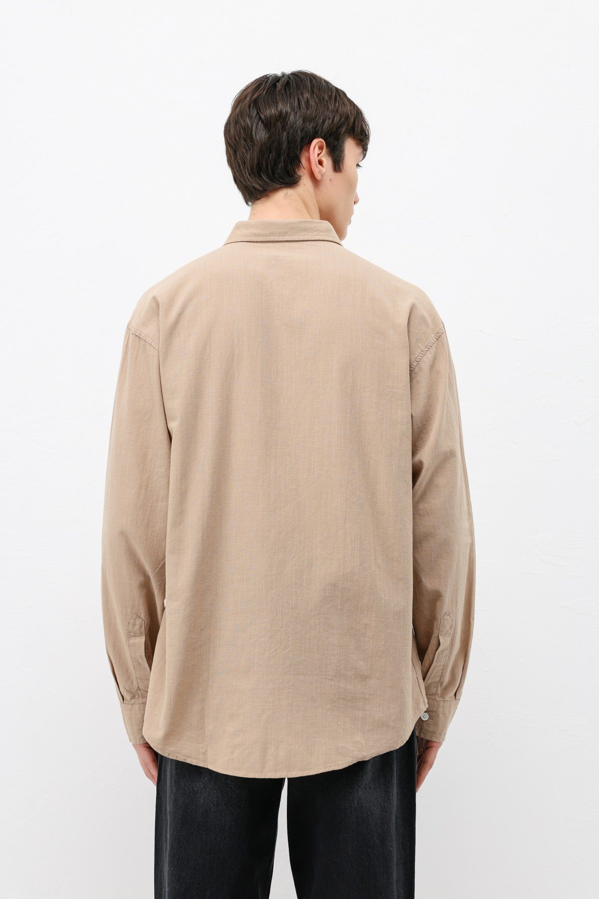 Basic Oversize Pamuk Keten Gömlek