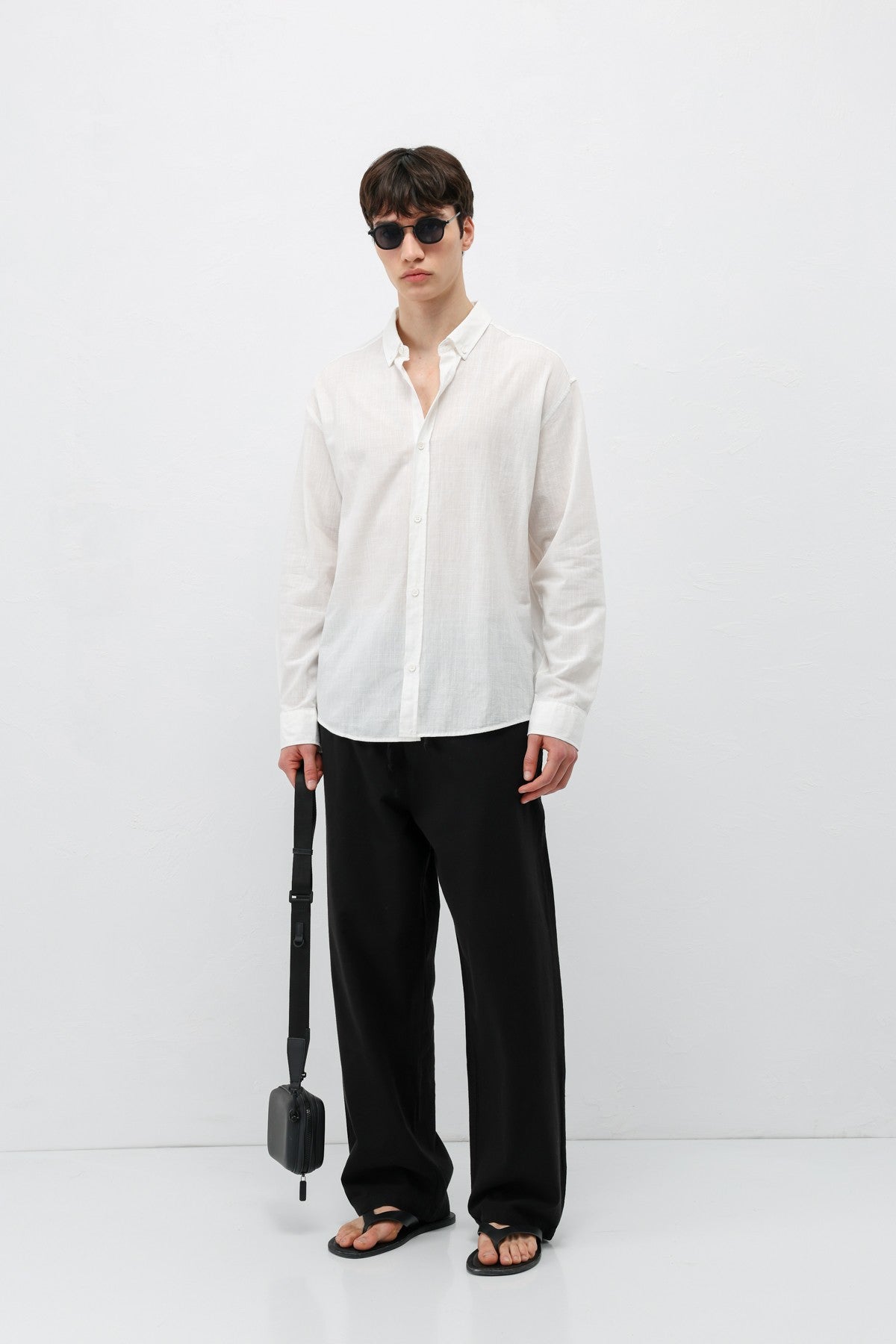 Basic Oversize Pamuk Keten Gömlek