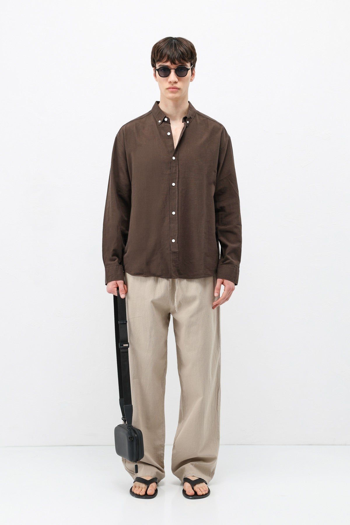 Basic Oversize Pamuk Keten Gömlek