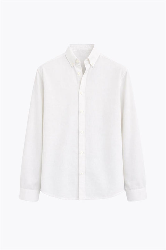 Basic Oversize Pamuk Keten Gömlek