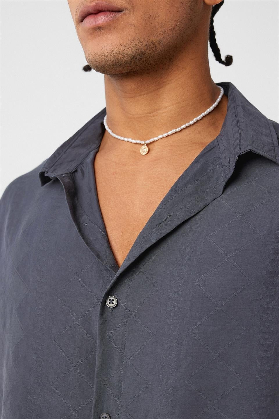 Oversize Kısa Kol Modal Kumaş Gömlek