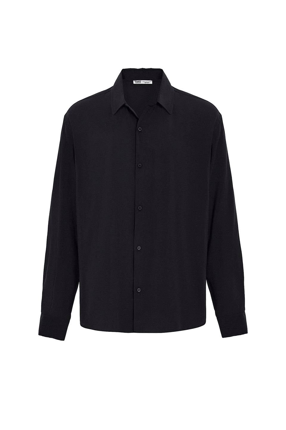Basic Oversize Uzun Kollu Modal Karışımlı Gömlek