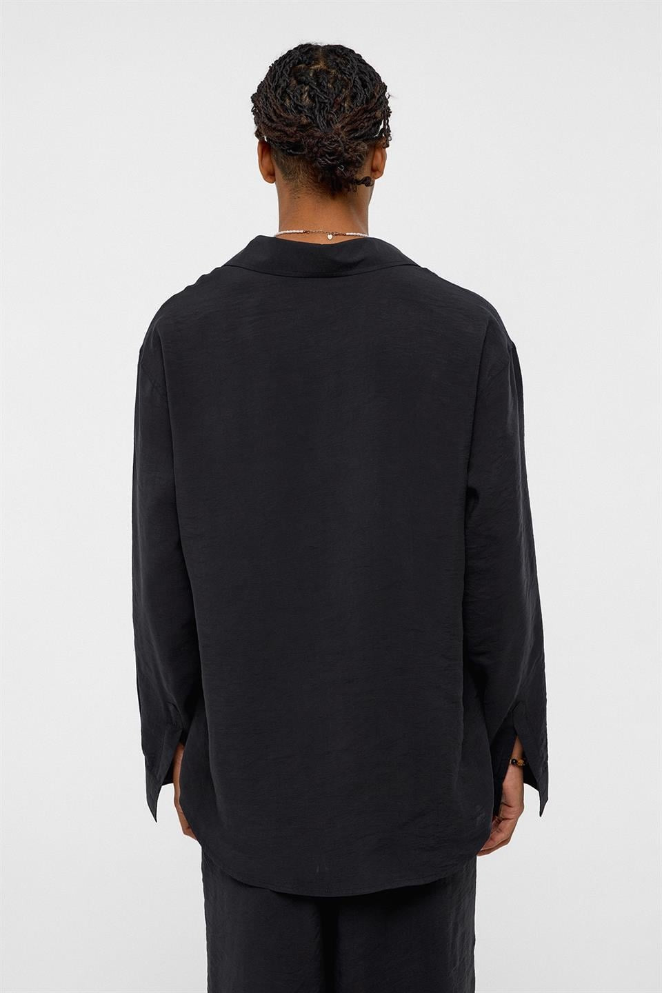 Basic Oversize Uzun Kollu Modal Karışımlı Gömlek