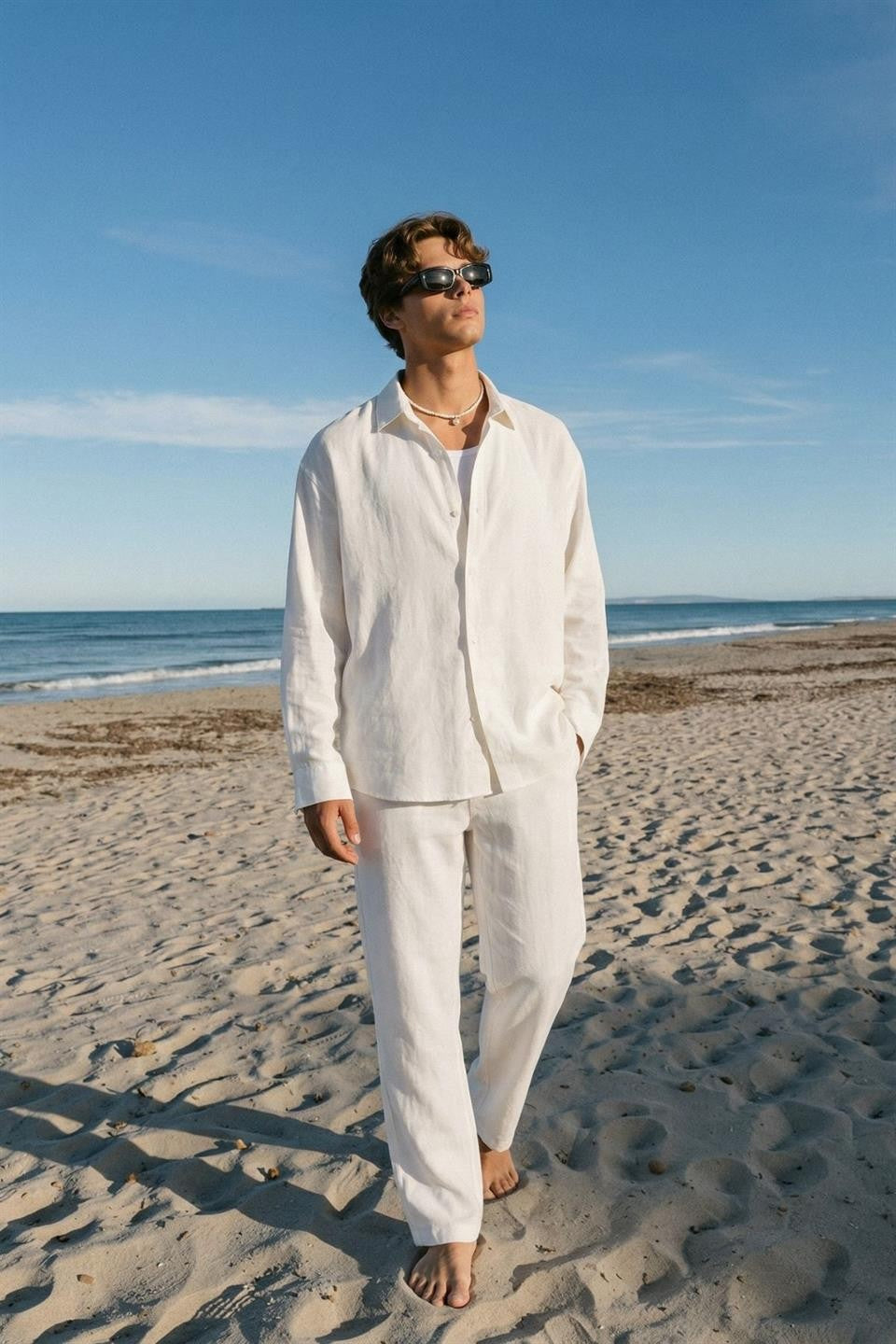 Basic Oversize Uzun Kollu Modal Karışımlı Gömlek