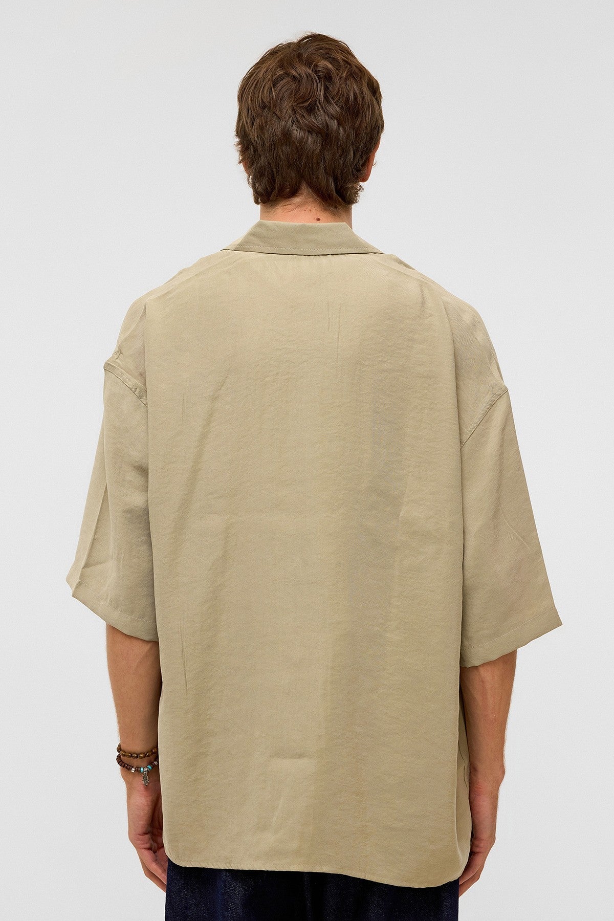 Basic Oversize Kısa Kollu Modal Gömlek