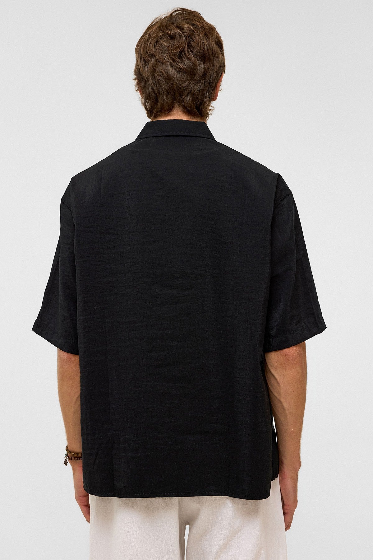 Basic Oversize Kısa Kollu Modal Gömlek