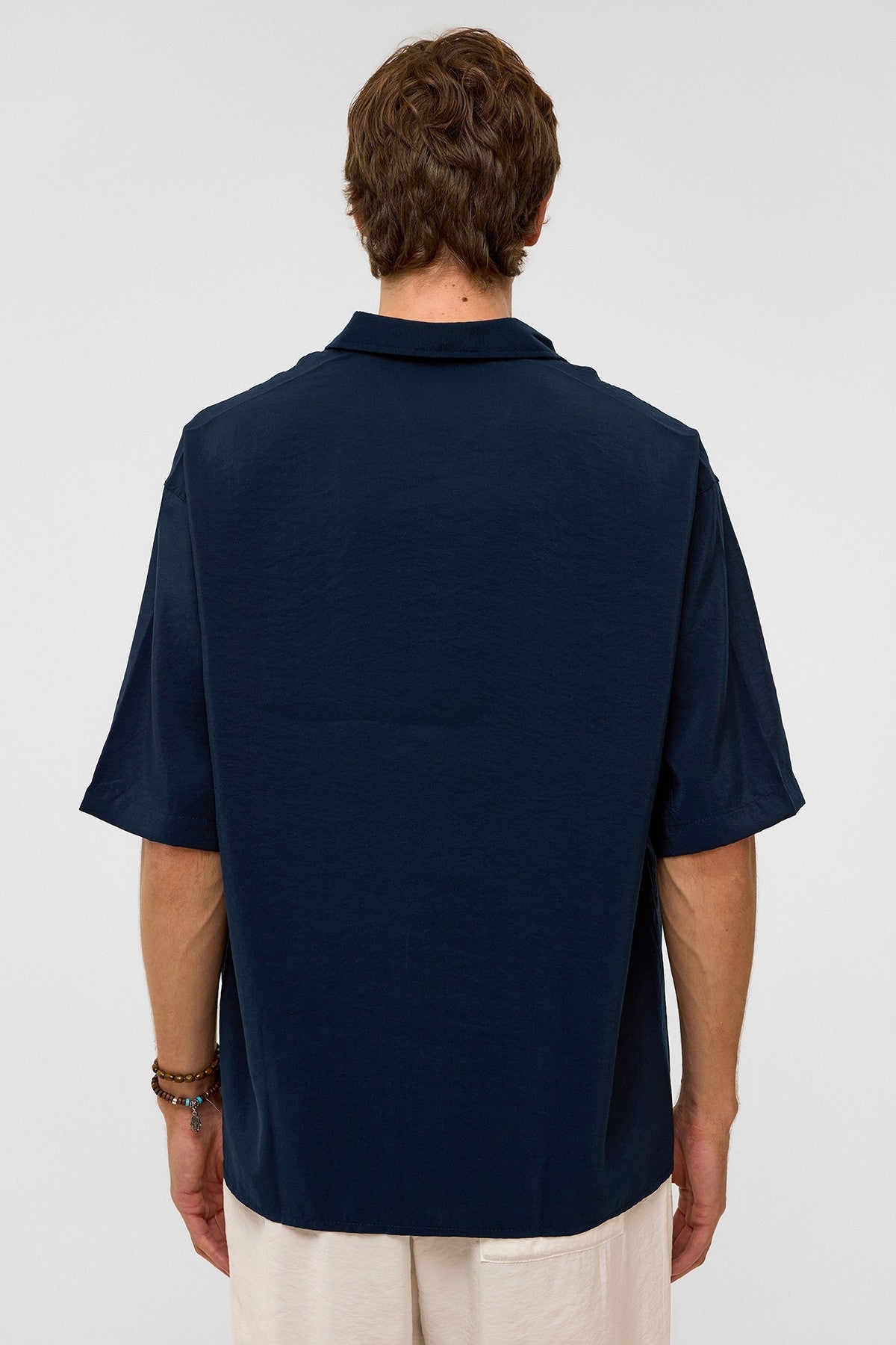 Basic Oversize Kısa Kollu Modal Gömlek