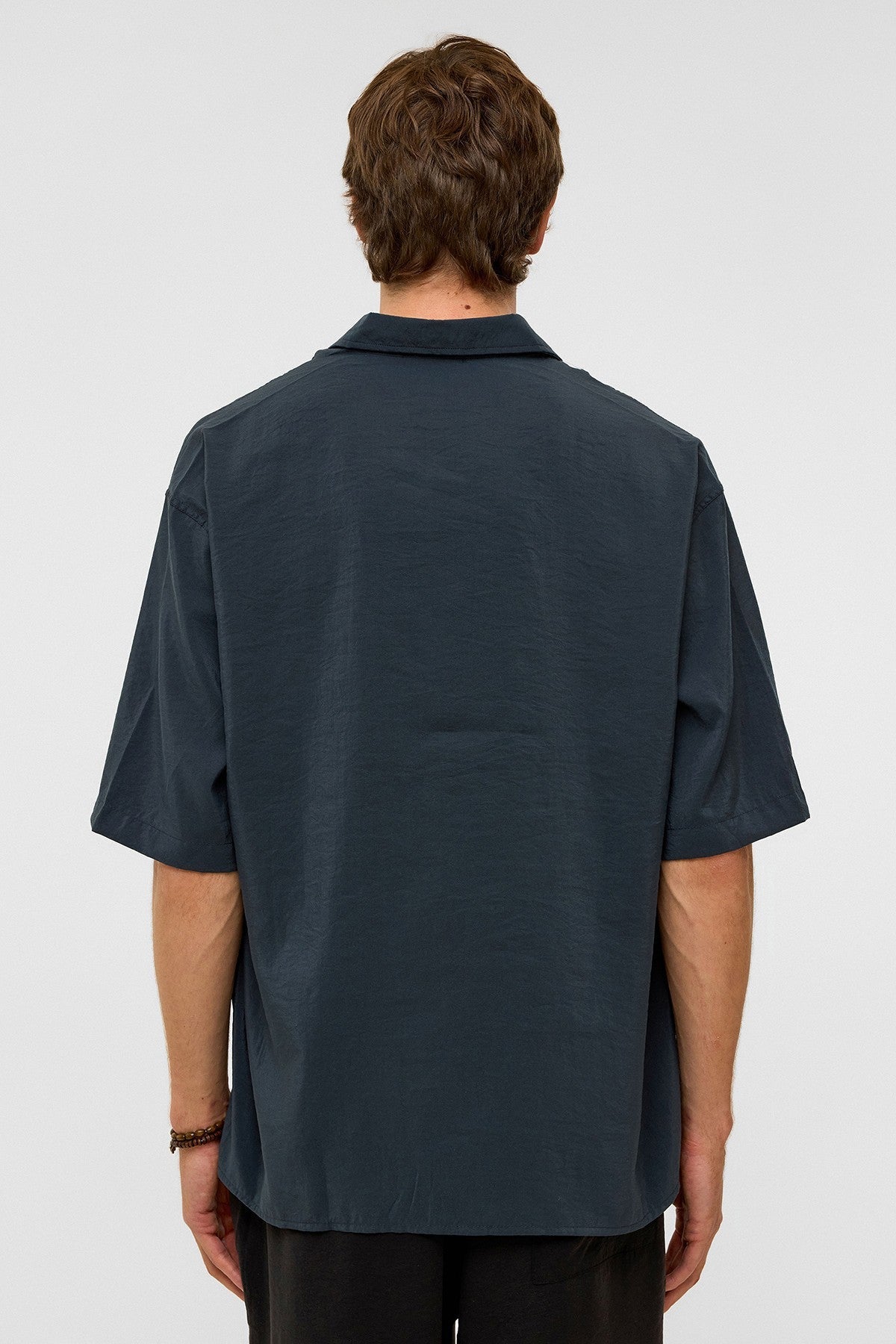 Basic Oversize Kısa Kollu Modal Gömlek