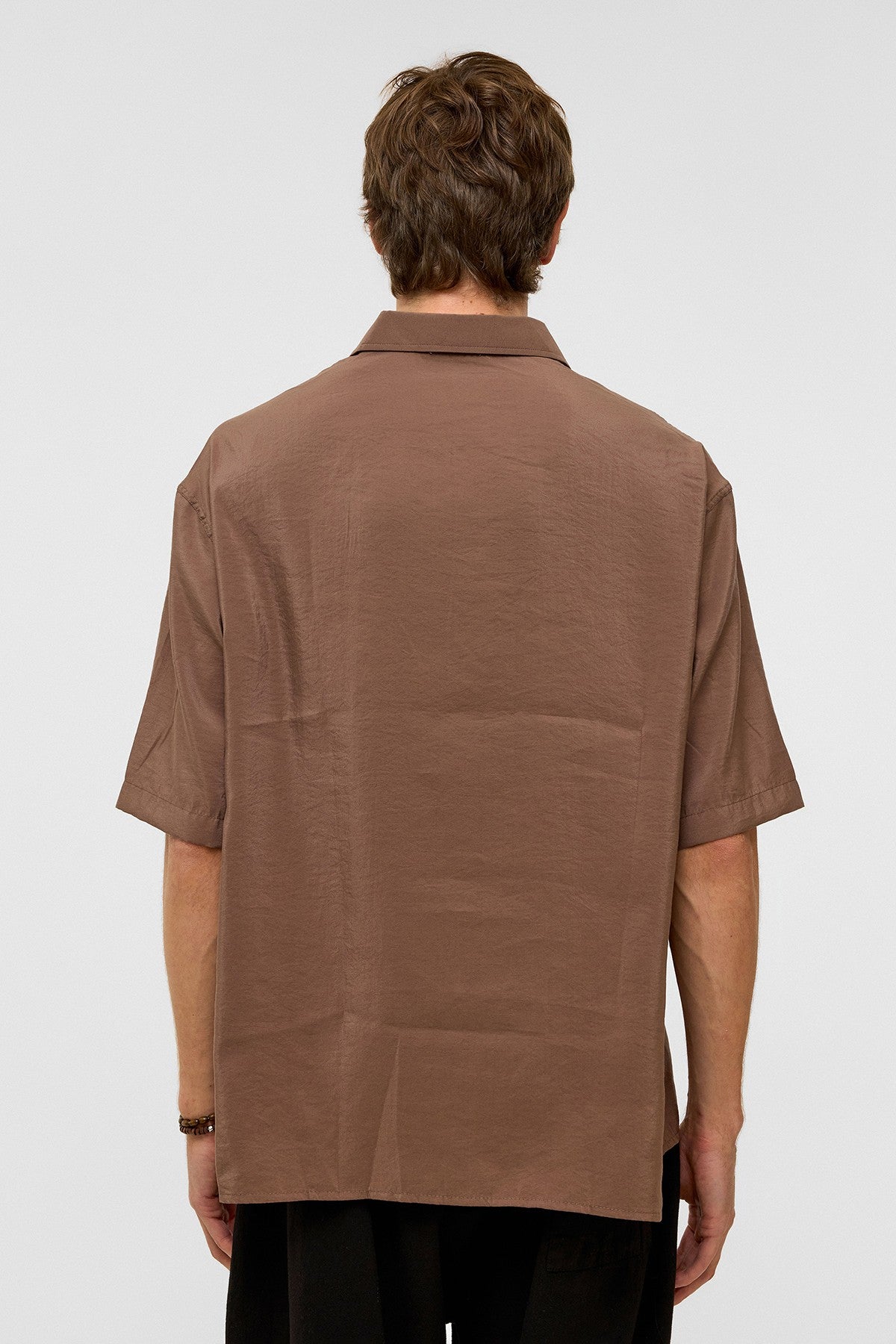 Basic Oversize Kısa Kollu Modal Gömlek