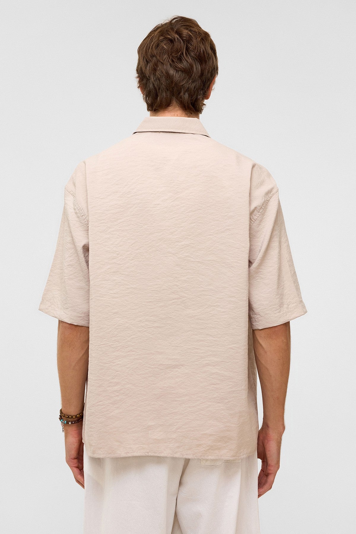 Basic Oversize Kısa Kollu Modal Gömlek