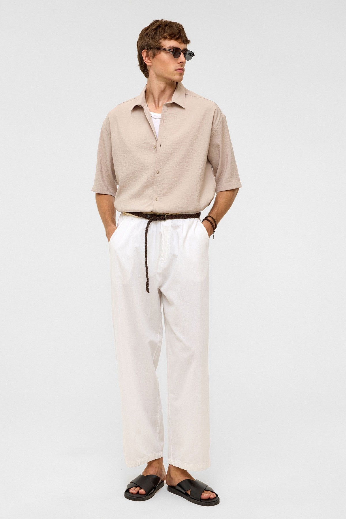 Basic Oversize Kısa Kollu Modal Gömlek