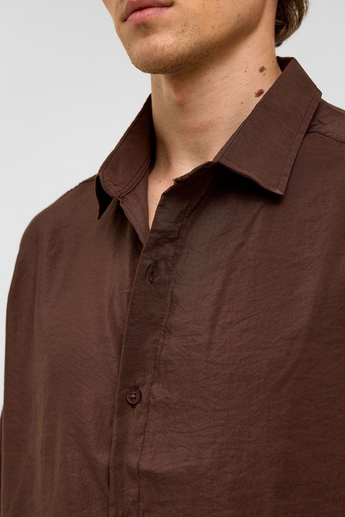 Basic Oversize Kısa Kollu Modal Gömlek