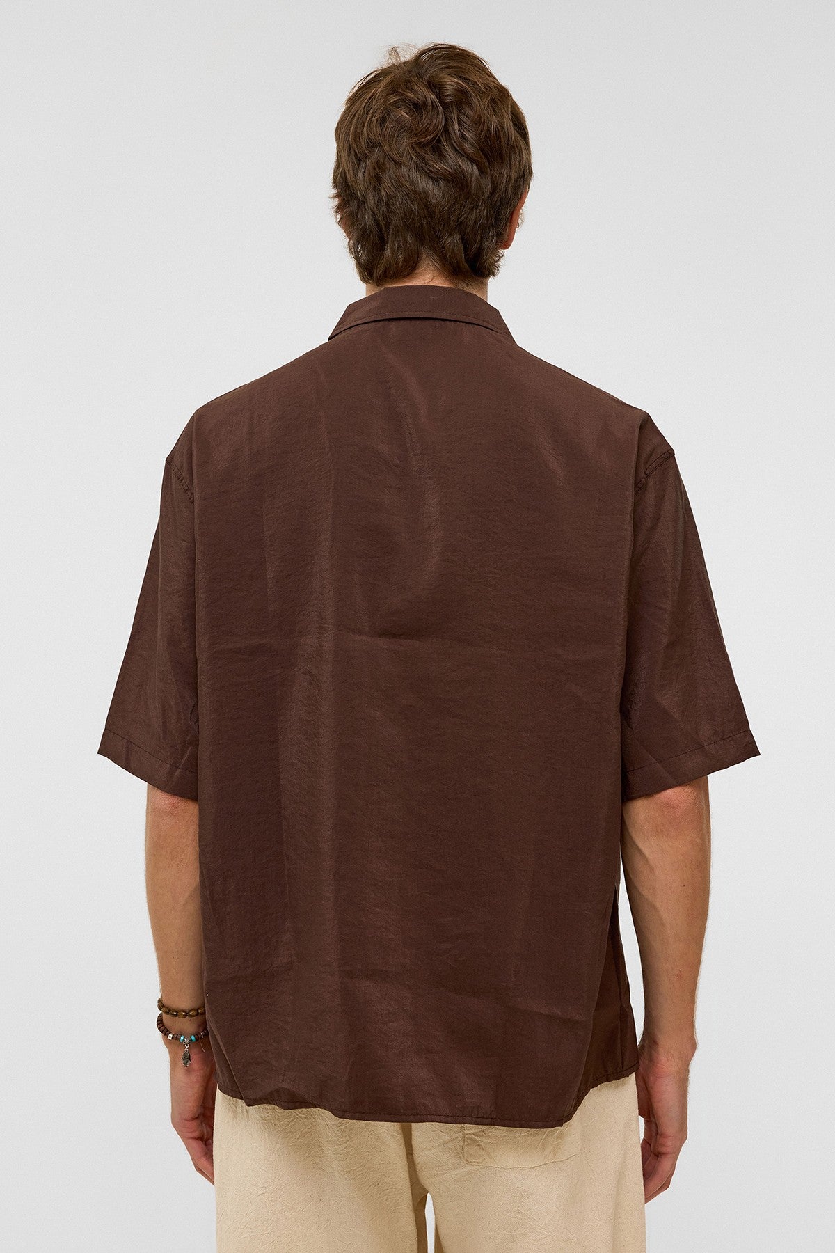 Basic Oversize Kısa Kollu Modal Gömlek