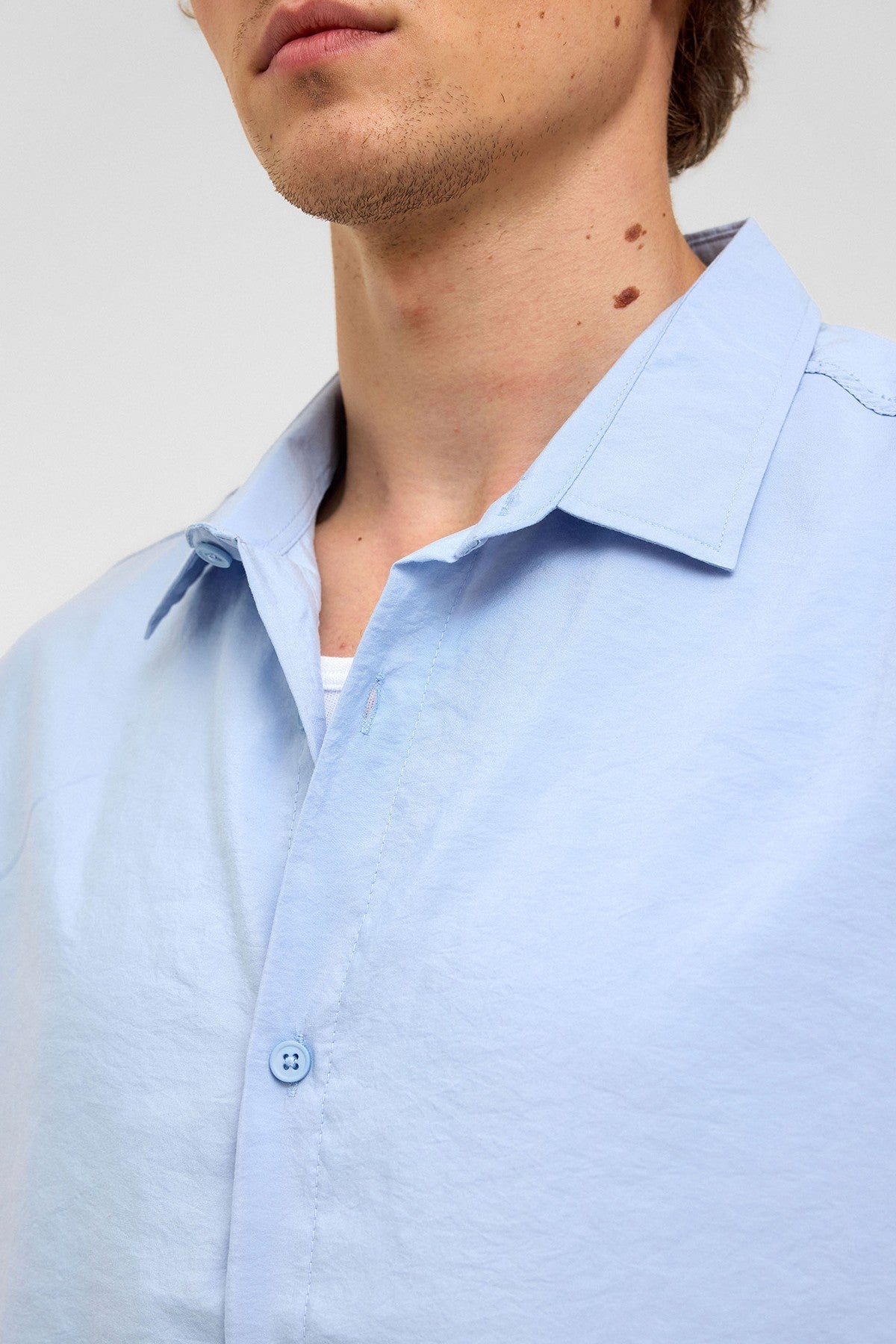 Basic Oversize Kısa Kollu Modal Gömlek