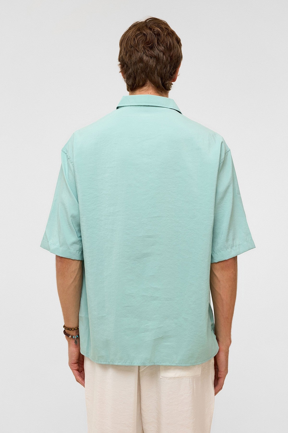 Basic Oversize Kısa Kollu Modal Gömlek