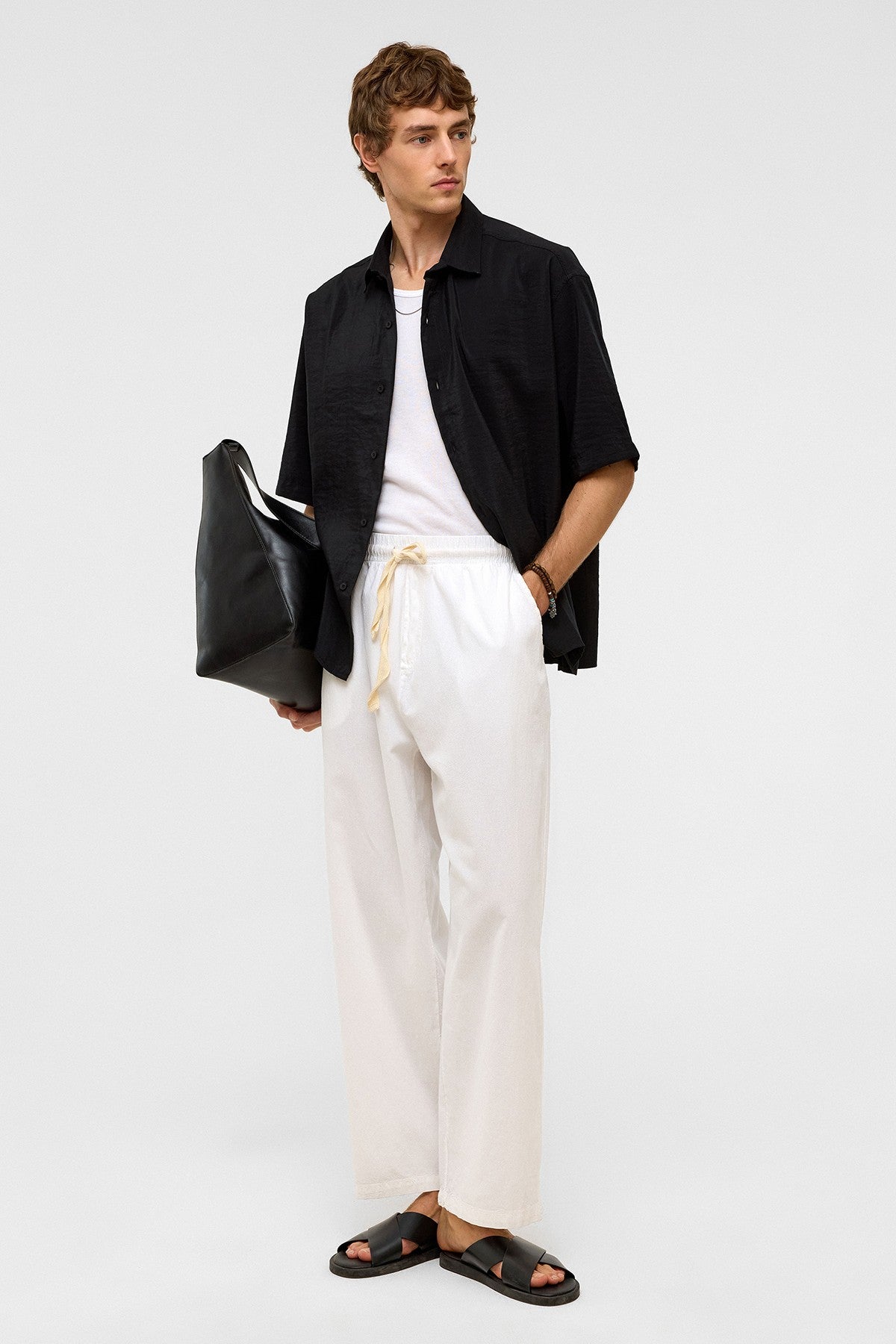 Basic Oversize Kısa Kollu Modal Gömlek