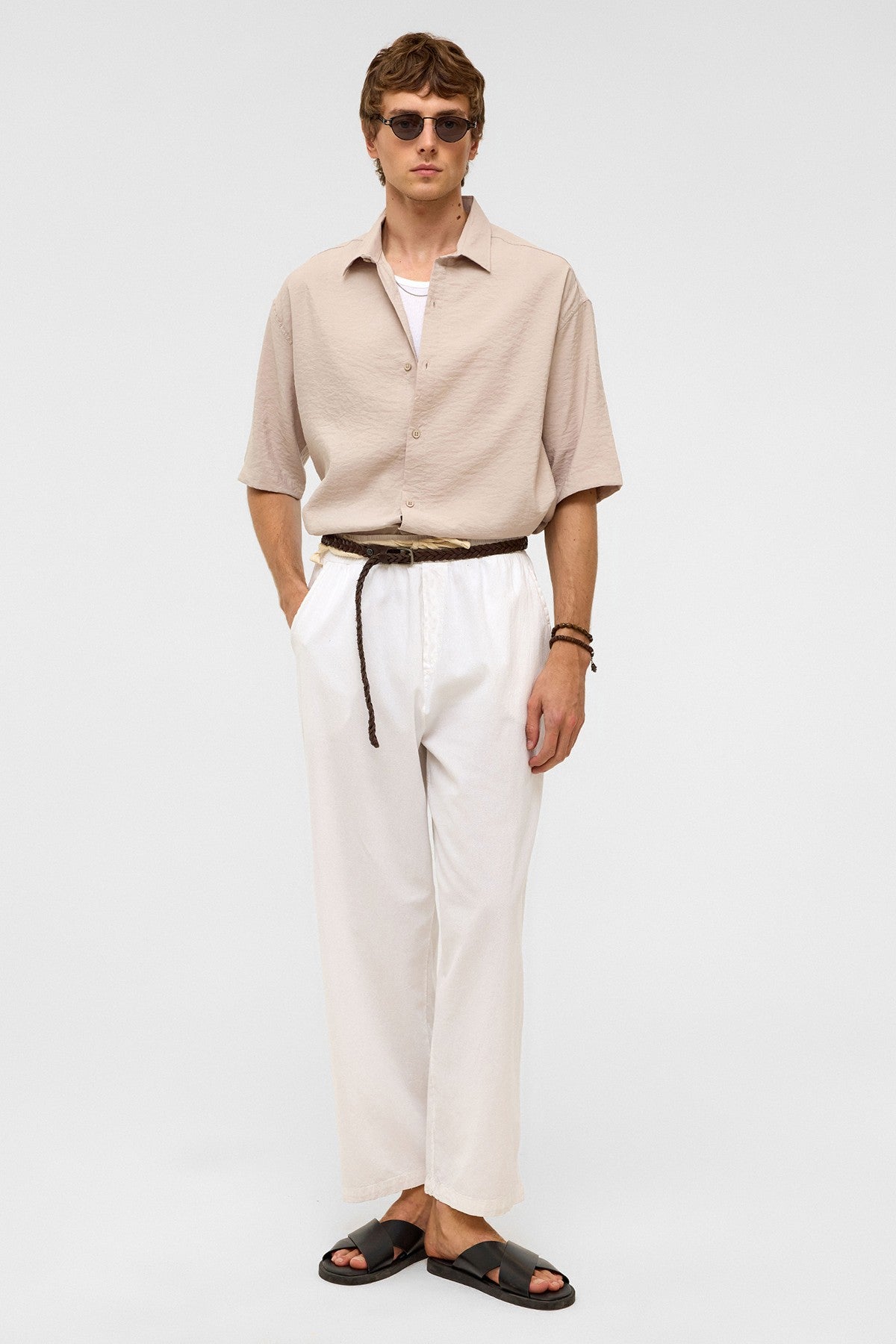 Basic Oversize Kısa Kollu Modal Gömlek