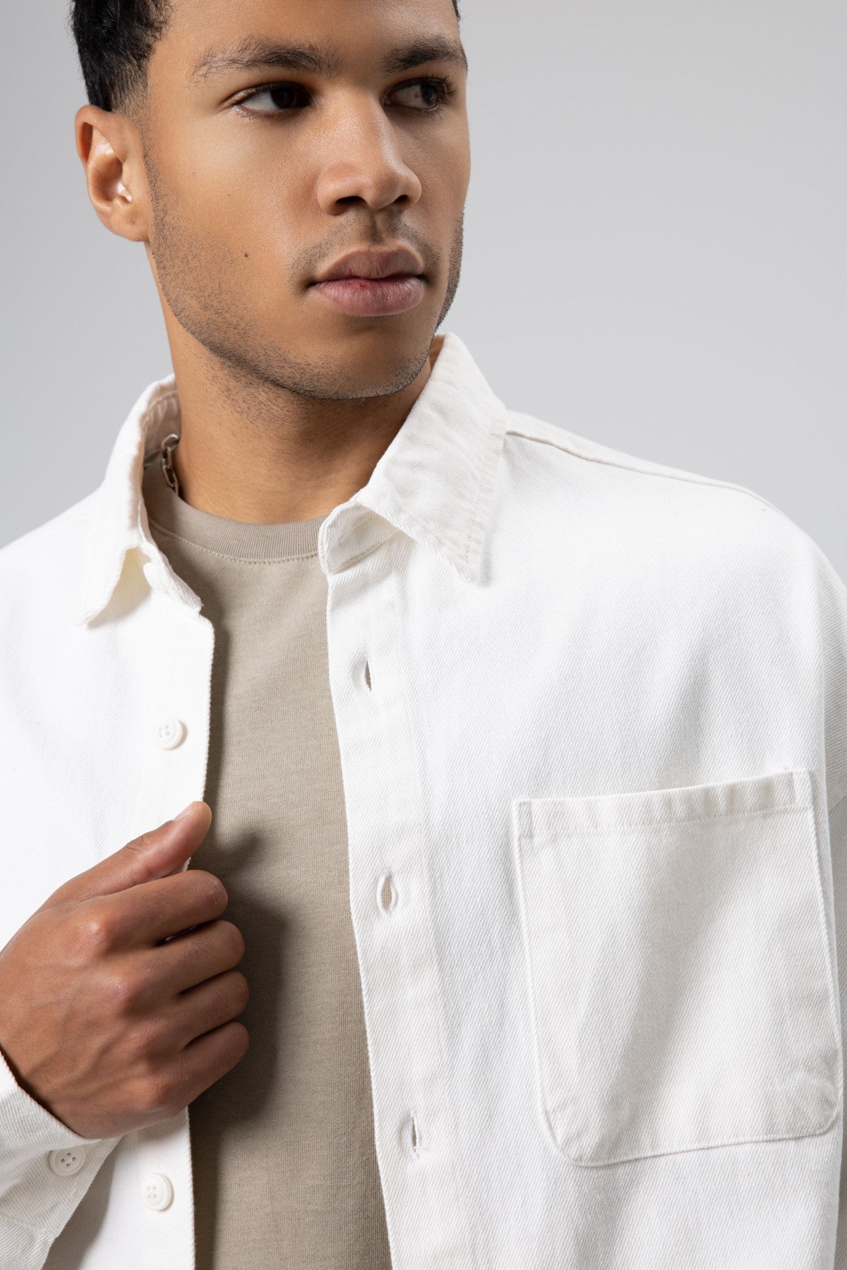 Oversize Gabardin Gömlek Ceket