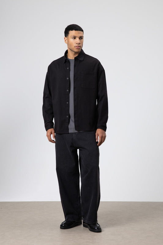 Oversize Gabardin Gömlek Ceket