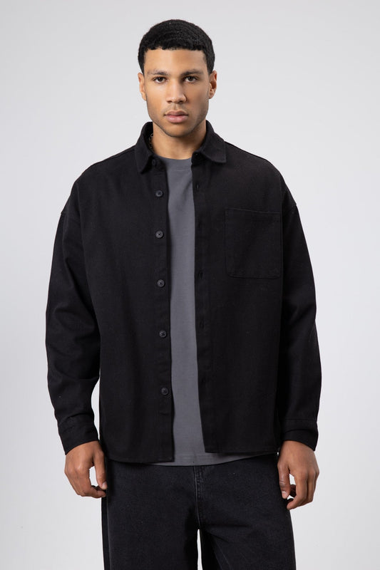 Oversize Gabardin Gömlek Ceket