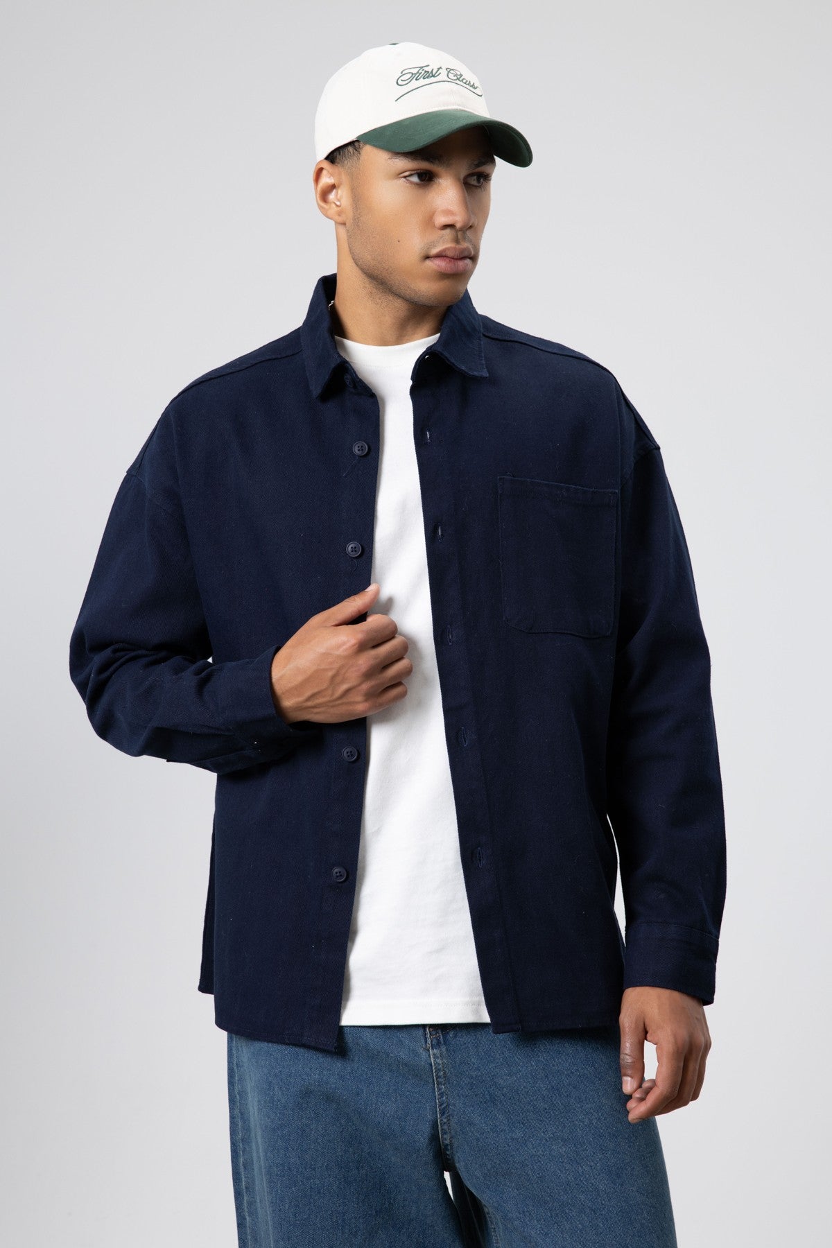 Oversize Gabardin Gömlek Ceket