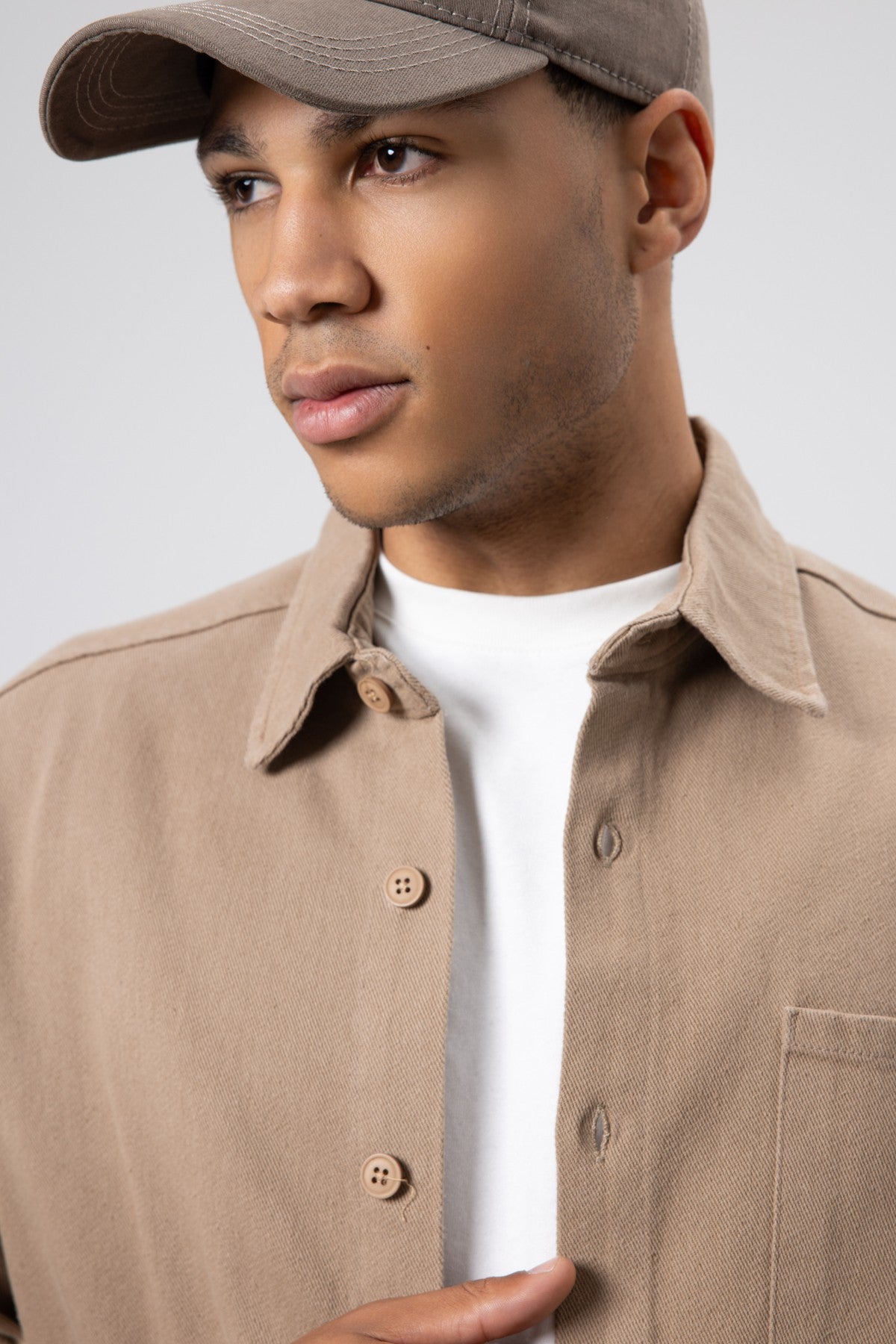Oversize Gabardin Gömlek Ceket