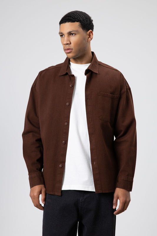 Oversize Gabardin Gömlek Ceket
