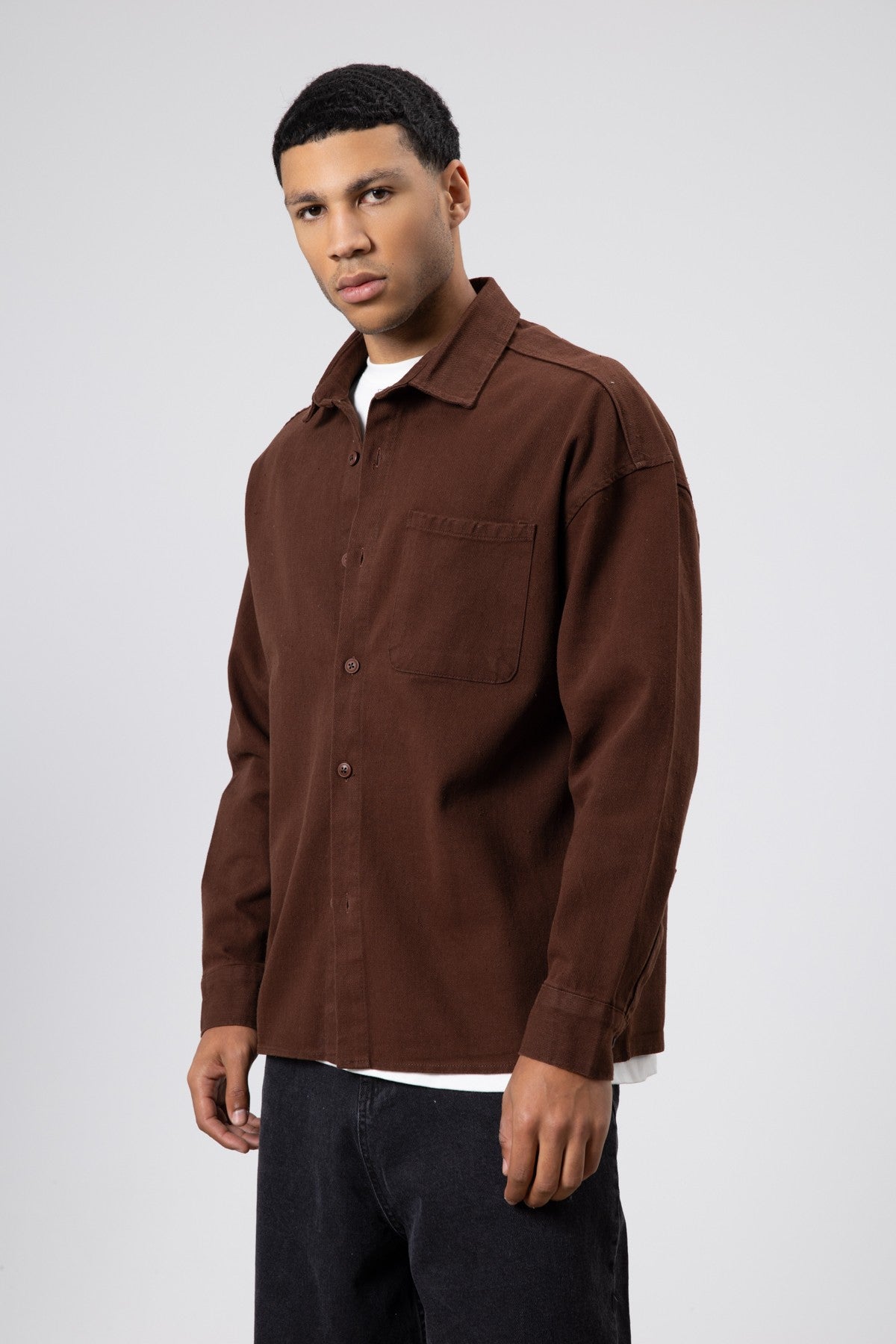 Oversize Gabardin Gömlek Ceket